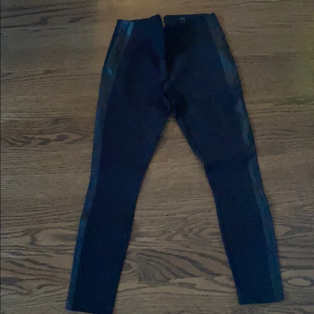 Jcrew Size 2 Pixie Pant With Leather Side - image 1